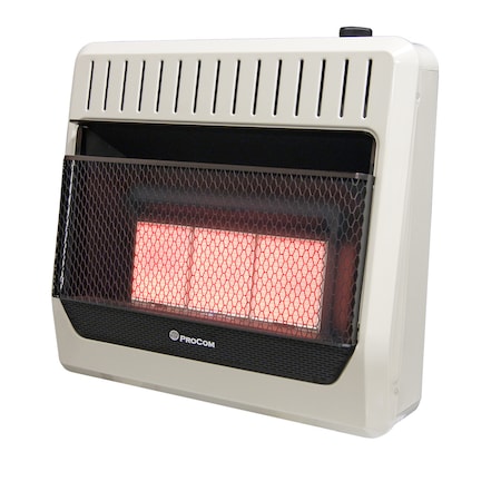 Procom Dual Fuel Ventless Infrared Plaque Heater - 30,000 Btu, T-Stat Contr MG3TIR